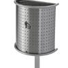 Brushed Stainless Semi-Circular Garden Pewter